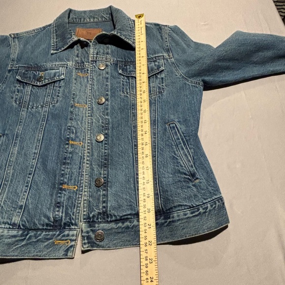 Vintage Ralph Lauren Jeans Co Denim Jacket Leather Patch Horse Logo Size M - Picture 6 of 9